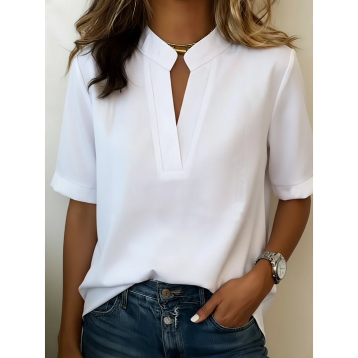 Sofie™ | Elegant bluse med V-hals